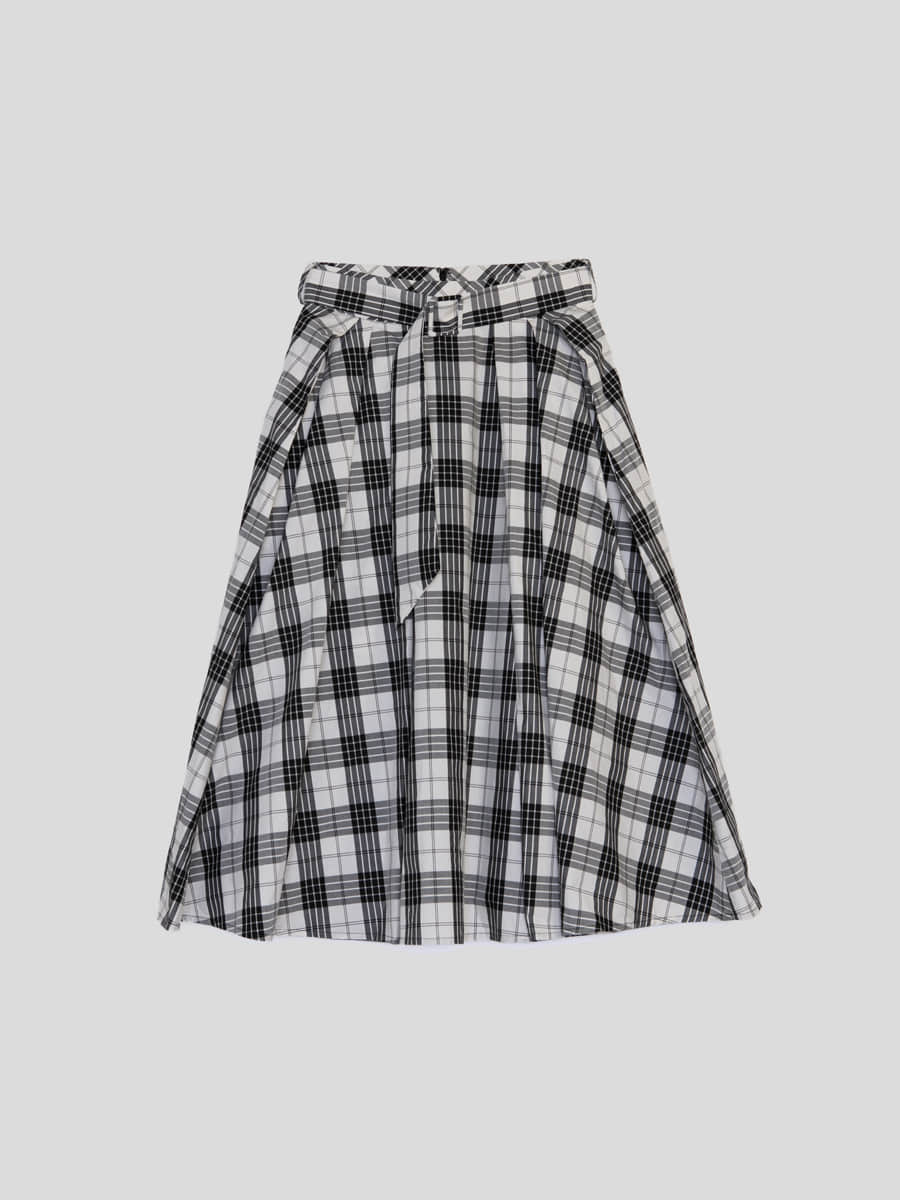 더조엘르 | if&amp;amp;n(이프앤앤) - [이프앤앤] 플리츠 벨트 스커트 -  Pleated Skirt with Belt